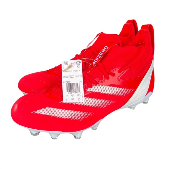 adidas Other - Adidas Adizero Impact Plus + Red Football Cleats Mens 14 speed knit electric mid